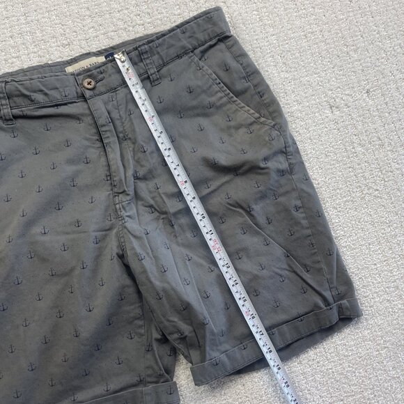 Hudson And Barrow NYC Shorts Mens 34 Grey Chino Golf Golfer Beach Ankers AOP Rea - Picture 8 of 16